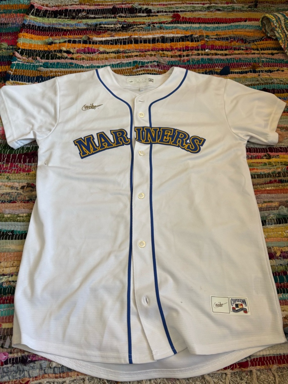 Nike White Cooperstown Collection Patch Tee